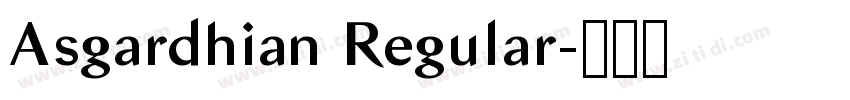 Asgardhian Regular字体转换